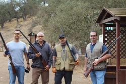 Sport Clays contestants with their guns
