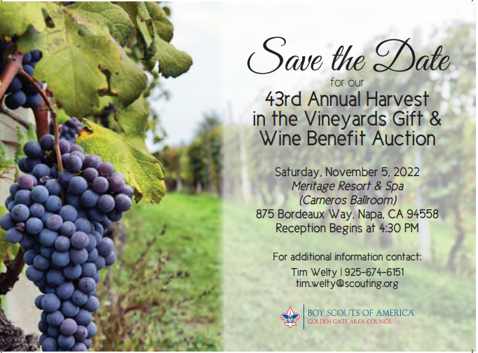 Poster for the Harvest in the Vineyard event.