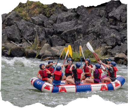 Scouts white water rafting