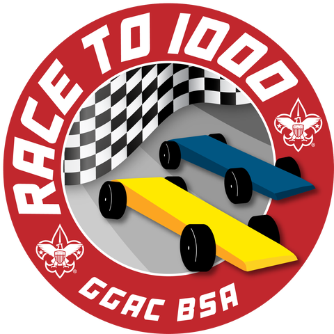 circular patch promoting the 2023 recruiting campaign Race to 1000.