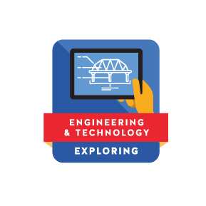 Exploring engineering and technology logo