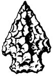 Ink sketch of an arrowhead